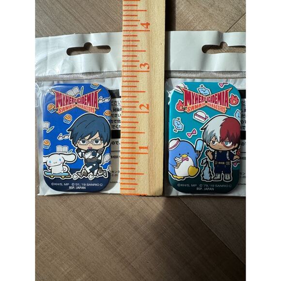 My Hero Academia Sanrio Pin Button Can Badge Todoroki Sam Tenya Cinnamoroll - Picture 5 of 6